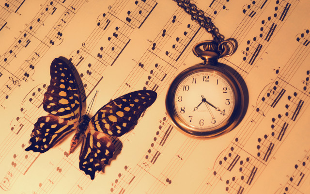 Butterfly pocketwatch music constellation ferriswheel free wallpaper for desktop - medium preview image
