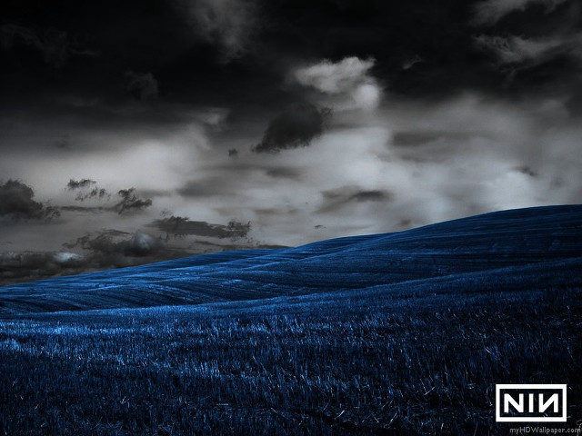 Field dark sky clouds hill free wallpaper for desktop - medium preview image