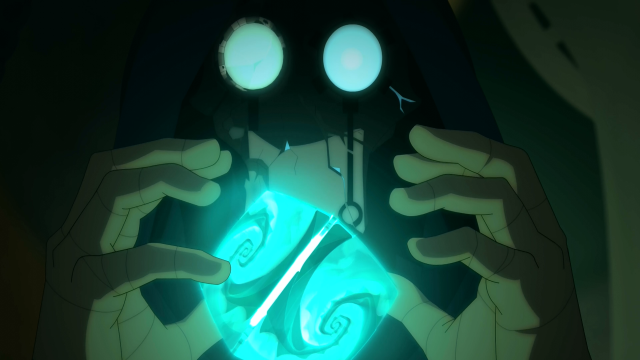 Glowing object person holding eyes free wallpaper for desktop - medium preview image