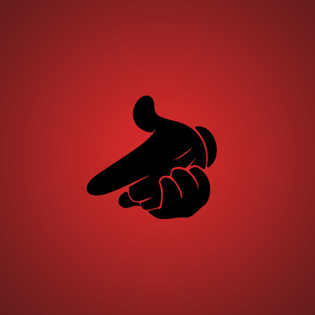 Hand pointing red background black free wallpaper for tablet - medium preview image