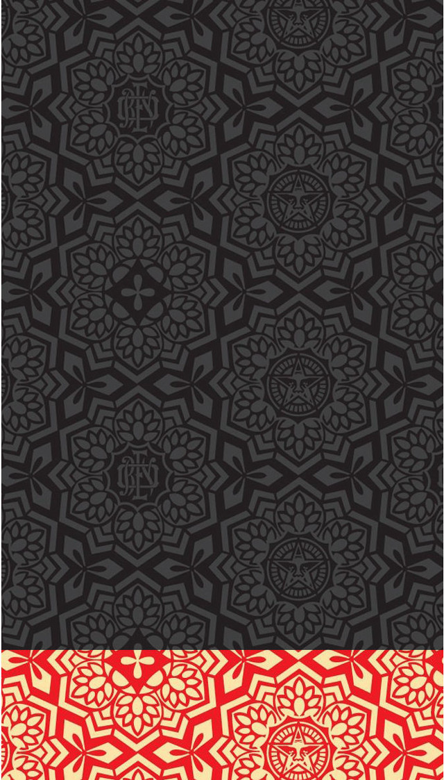 Red black background pattern design #3 free wallpaper for mobile - medium preview image