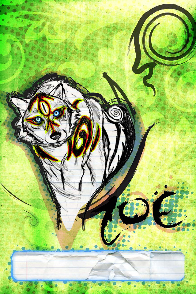 Wolf green background question mark free wallpaper for mobile - medium preview image