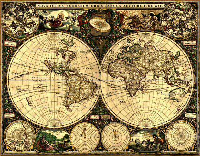 World map countries side free wallpaper for desktop - medium preview image