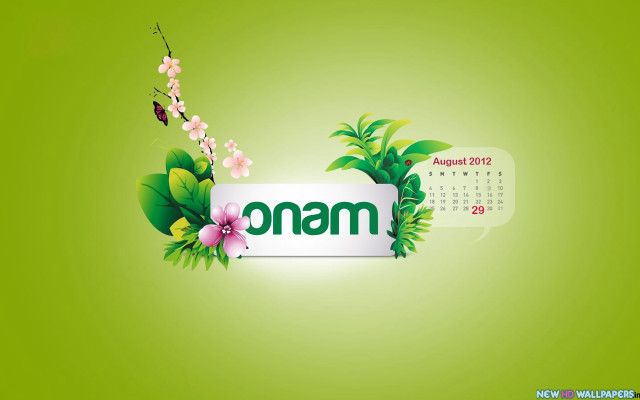 Calendar flower butterfly nam green free wallpaper for desktop - medium preview image