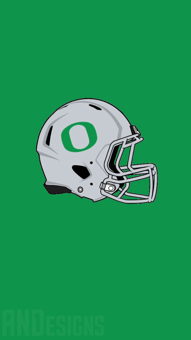 Oregon football helmet green white free wallpaper for mobile - medium preview image