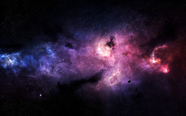 Colorful space stars black hole #4 free wallpaper for desktop - medium preview image
