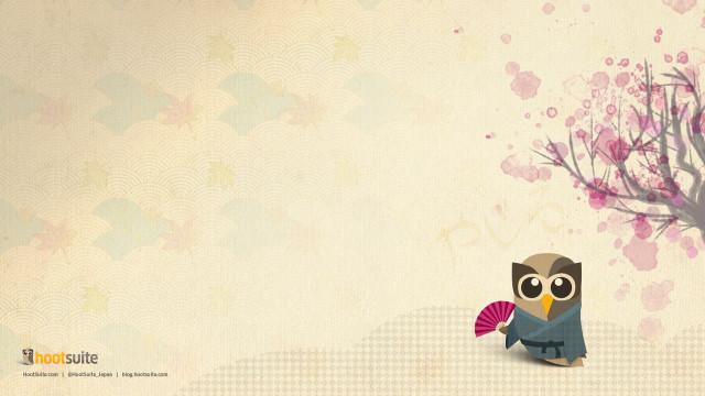 Cartoon owl fan tree pink #2 free wallpaper for desktop - medium preview image