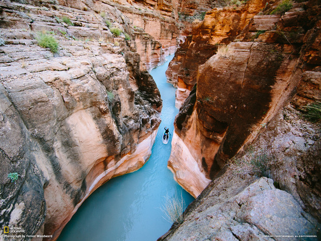 Boat canyon river cliffs rock free wallpaper for desktop - medium preview image