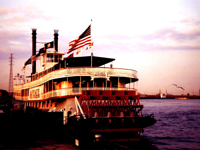 Large boat flag water dock free wallpaper for desktop - medium preview image