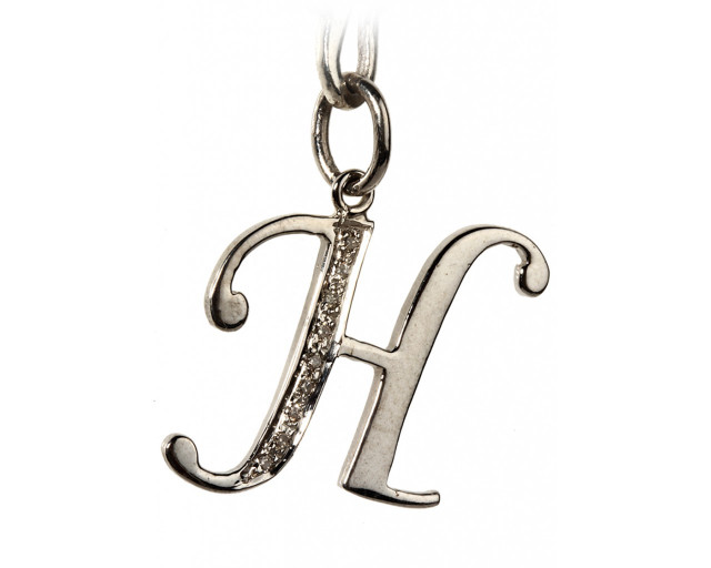 Silver initial charm diamond letter free wallpaper for desktop - medium preview image