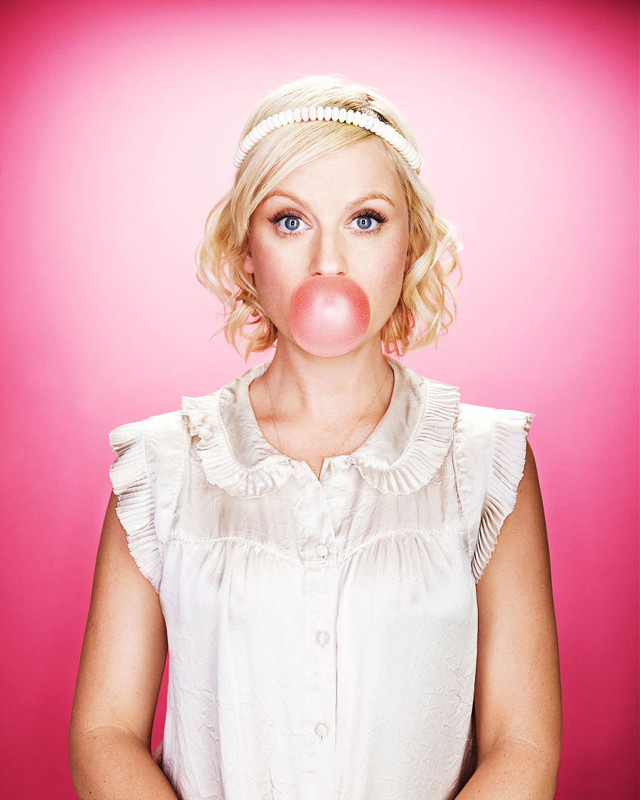 Woman blowing bubble pink background free wallpaper for mobile - medium preview image