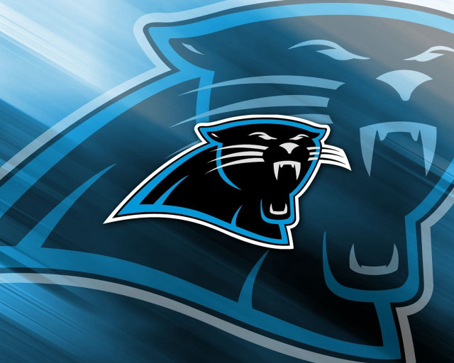 Panther logo blue background black free wallpaper for desktop - medium preview image