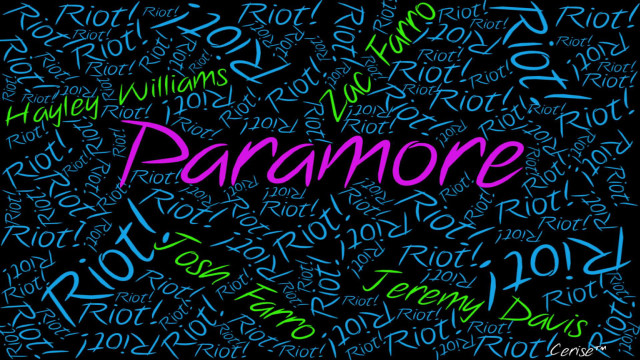 Paramore multilingual colors black background free wallpaper for desktop - medium preview image