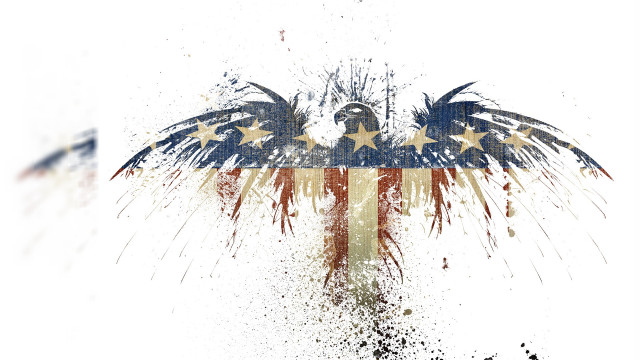 Patriotic eagle stars flag wings free wallpaper for desktop - medium preview image