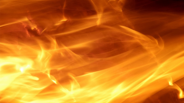Fire hydrant flames abstract digital free wallpaper for desktop - medium preview image
