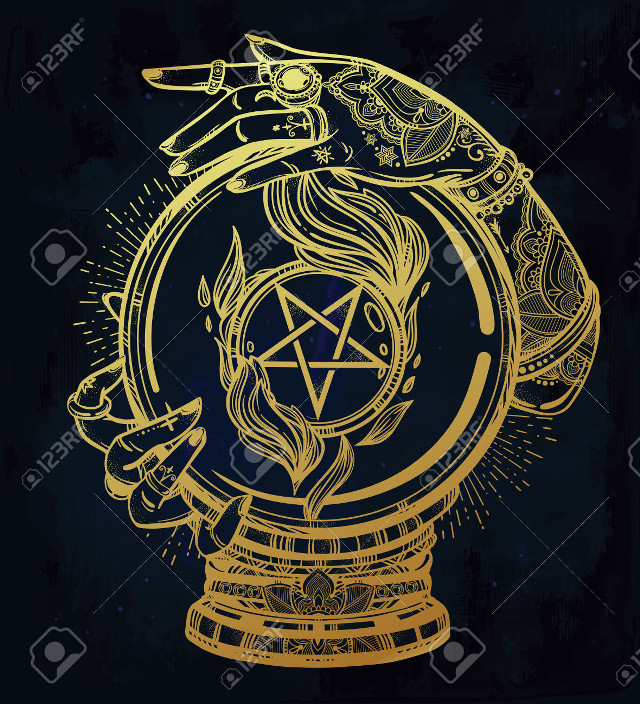 Golden pentagramil on it pentagramil free wallpaper for tablet - medium preview image