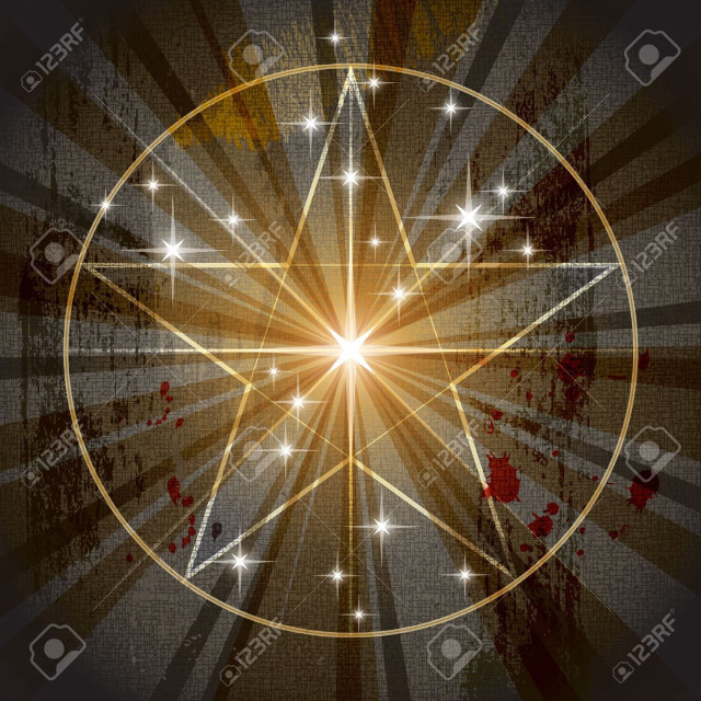 Golden star light burst grungy free wallpaper for tablet - medium preview image