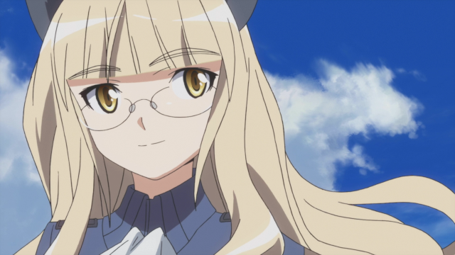 Blonde girl glasses cat ears free wallpaper for desktop - medium preview image
