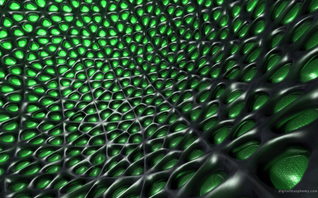 Green background circles dots pattern free wallpaper for desktop - medium preview image