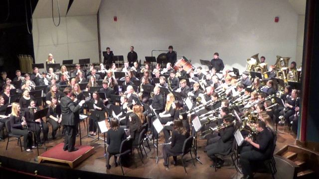 Large orchestra conductor stage instruments free wallpaper for desktop - medium preview image