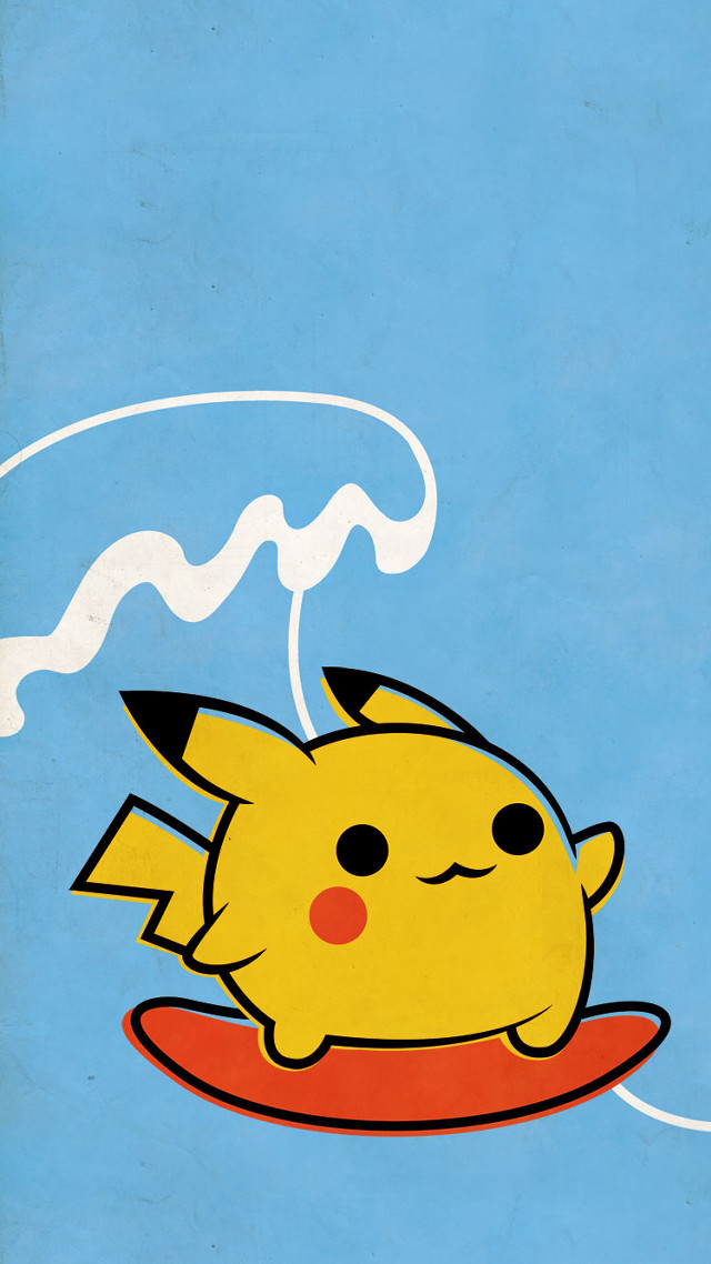 Cartoon pikachu floating red object free wallpaper for mobile - medium preview image