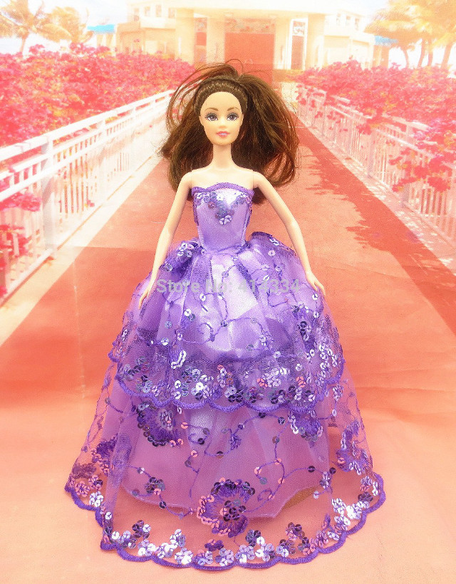 Doll purple dress red flowers free wallpaper for mobile - medium preview image