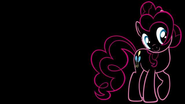 Pinkie pony black background pink free wallpaper for desktop - medium preview image
