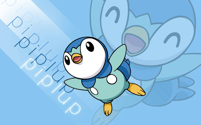 Cartoon penguin flying blue background free wallpaper for desktop - medium preview image