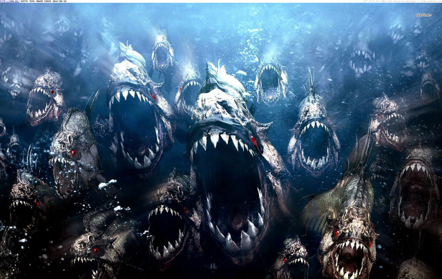 Large sharks open mouths teeth free wallpaper for desktop - medium preview image
