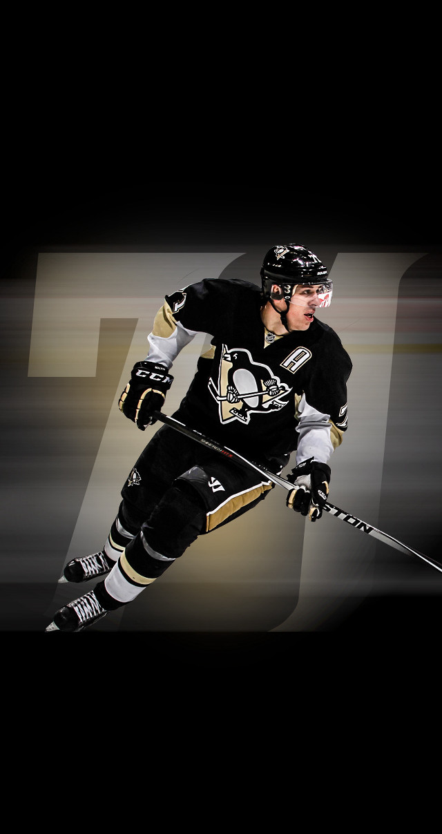 Hockey player black uniform helmet free wallpaper for mobile - medium preview image