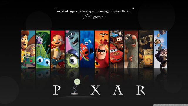 Pixar movie poster characters caption free wallpaper for desktop - medium preview image