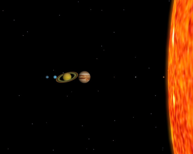 Solar system two planets star free wallpaper for desktop - medium preview image