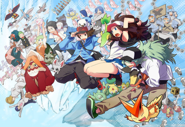Cartoon snowboarder group people background free wallpaper for desktop - medium preview image
