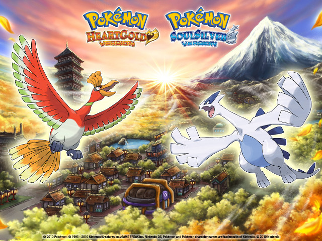 Pokemon bird flying town mountains free wallpaper for desktop - medium preview image