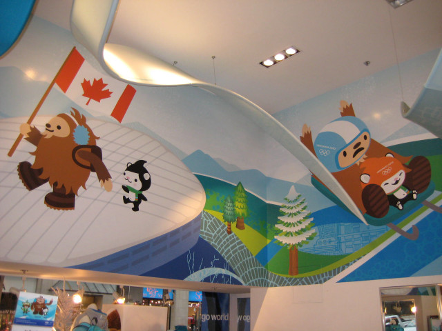 Canadian flag bear mural mall free wallpaper for desktop - medium preview image