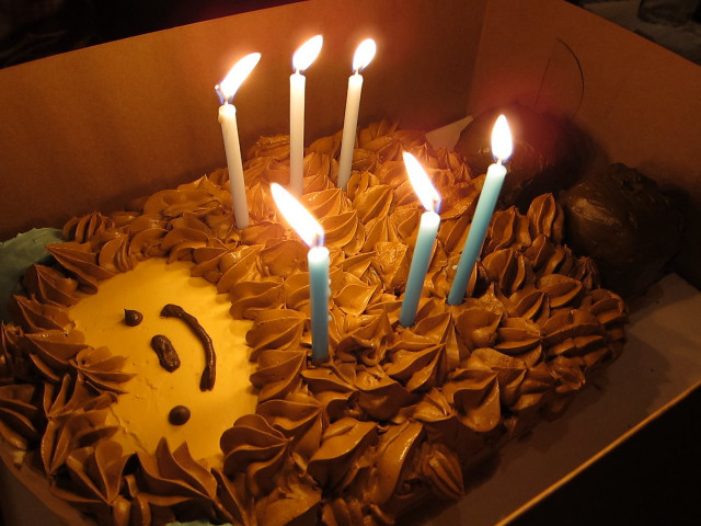 Birthday cake candles box smiley free wallpaper for desktop - medium preview image