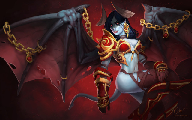 Woman bat costume chain neck free wallpaper for desktop - medium preview image