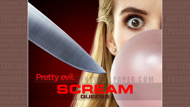 Woman knife balloon red background free wallpaper for desktop - medium preview image