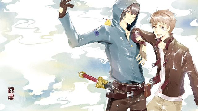 Couple people standing water sky #2 free wallpaper for desktop - medium preview image