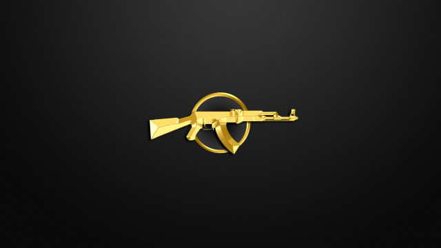 Golden gun black background carlos free wallpaper for desktop - medium preview image