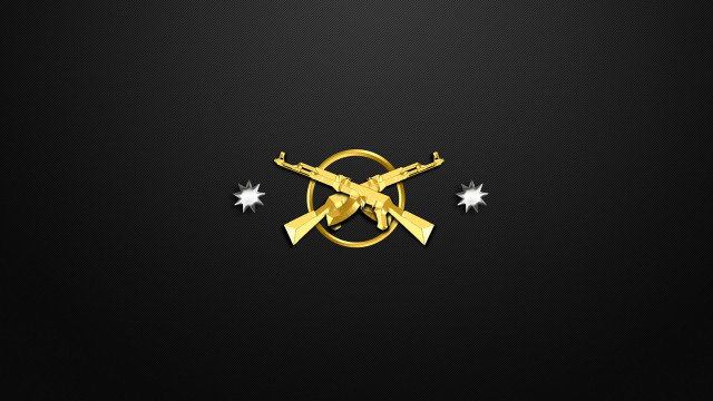 Gold gun two stars black free wallpaper for desktop - medium preview image