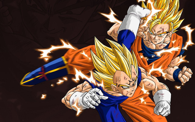Dragon ball fight dark background free wallpaper for desktop - medium preview image