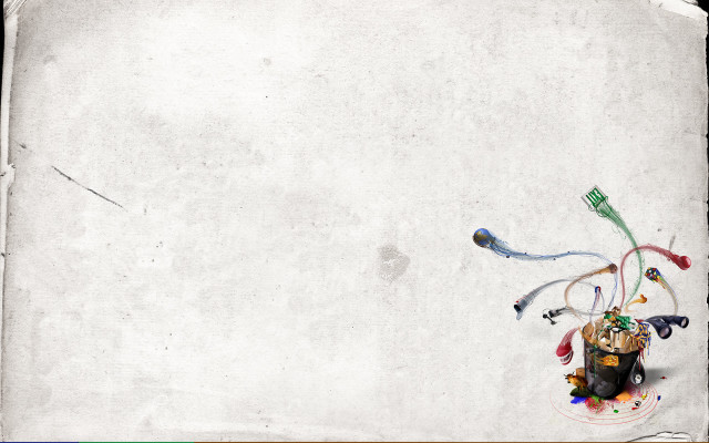 Toothbrushes paint cup tabletop white free wallpaper for desktop - medium preview image