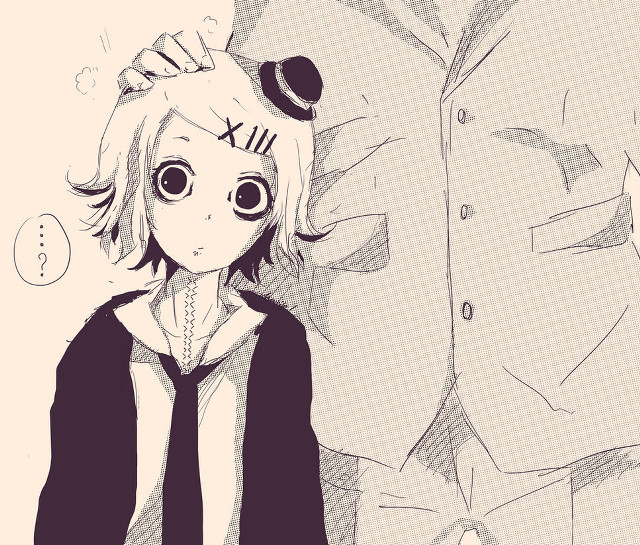 Man woman clock foreheads suit free wallpaper for desktop - medium preview image