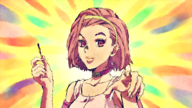 Woman cigarette tie head drawing free wallpaper for desktop - medium preview image