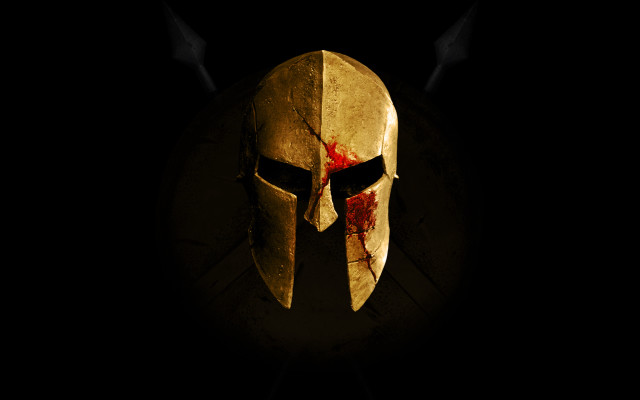 Spartan helmet blood dark background free wallpaper for desktop - medium preview image