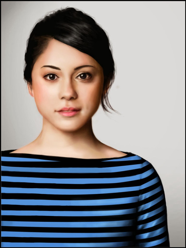 Eve ryder striped shirt black free wallpaper for mobile - medium preview image