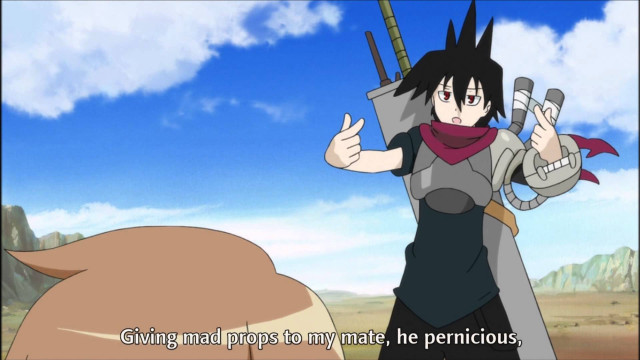 Cartoon character sword caption image #2 free wallpaper for desktop - medium preview image