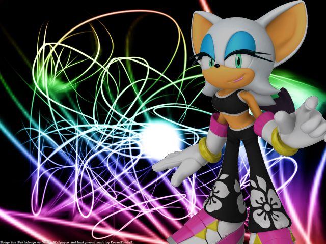 Cartoon cat black background colorful free wallpaper for desktop - medium preview image