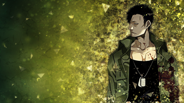 Man green jacket leaves clock free wallpaper for desktop - medium preview image